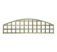 Standard Fence Panel Topper 6ft x 1ft Arch Top Square Trellis Wooden 3pk