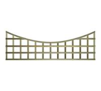 Standard Fence Panel Topper 6ft x 2ft Concave Square Trellis Wooden 4pk