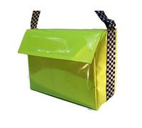 Standard Fluo Yellow Newspaper and Leaflet Delivery Bag with Chequered Strap