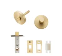 Standard for 2-1/8" Brass Privacy Passage Stripe Door Lock Set Gold Black Antique Bronze Optional Round Panel(Y339-BK-248-SB)
