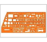 Standard Graph Template Stencil with Military Marking Symbols for NATO Army Drawing and Drafting on Tactical Map #8353