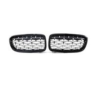 Standard Grill Grill Front Kidney Double Line Grille For BMW 3 Series F30 F31 F35 2011-2019 Diamond Grill Car Grilles(Black Sliver)