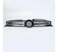 Standard Grill Honeycomb Mesh Car Front Bumper Radiator Grille For VW For Golf 6 For MK6 2009-2013 Center Racing Grill Car Grilles(Silver Line)