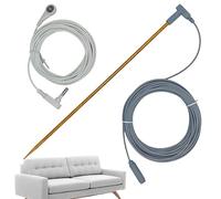 Standard Grounding Cord Cable Plug With Alligator Clip Use For Earthing Products Grounding Sheet Pillowcase Mat Pad Ground Wrist Strap Earth Blanket W/ 40ft Female Ground Cord Portable Ground Rod Kit