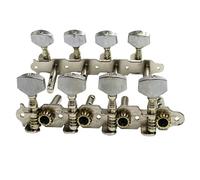 Standard Guitar Tuning Pegs Double Hole Square Head Guitar Tuning Peg Open Button Headpiece Knob Mandolin Upper Reel(8 String A)