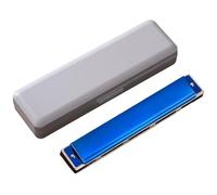Standard Harmonica 12 hole accented harmonica for beginners and adults(Blue)