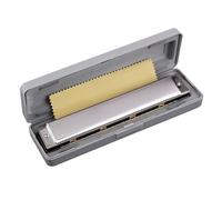 Standard Harmonica 12 hole accented harmonica for beginners and adults(Silver)