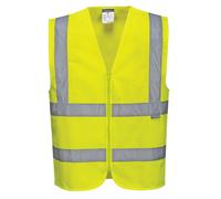 Standard Hi-Vis Zipped Vest RIS 3279 (Pack of 10 size/colour) Portwest- C375
