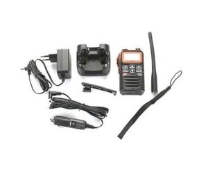Standard Horizon HX40E Marine VHF Handheld Transceiver, Red/Black, Waterproof, 12.0 Volts, Lithium-Ion Battery, 7-9 Hours Battery Life, For Adults, Includes Charger Cradle & Manual
