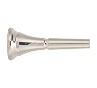 Standard Interface Size, Brass Horn Mouthpiece Replacement, Glossy Surface, Long Service Life for Wind Music Lovers, Brass French Horn Mouth with Burrs, Silver Color, Easy to