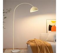 Standard lamps living room Modern Arc Floor Lamp with Metal Hanging Dome Shade Height Adjustable Stand Up Light Marble Base Farmhouse Reading for Living Room Bedroomcream