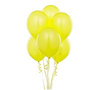 Standard Latex Air/Helium Metallic Yellow Birthday Wedding Party Balloons 12" Plain 5 Pcs
