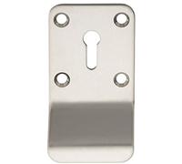 Standard Lock Cylinder Pull Handle - 78.5 x 43mm - Bright Stainless Steel | Tubular Design Pull Handle - Suitable for Lightweight Internal Doors - Cabinet, Wardrobe, Cupboard Door Handle