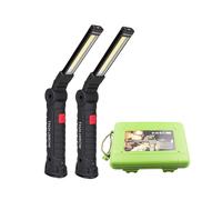(Standard, Long) USB Rechargeable With Built-in Battery Set Multi Function Folding Work Light COB LED Camping Torch Flashlight