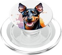 Standard Manchester Terrier Dog Watercolor Artwork PopSockets PopGrip for MagSafe