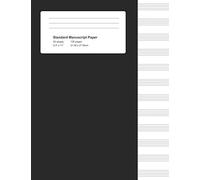 Standard Manuscript Paper: Black Cover Blank Sheet Music Notebook