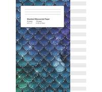 Standard Manuscript Paper: Mermaid Glitter Scales Blank Sheet Music Notebook