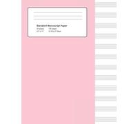 Standard Manuscript Paper: Pink Cover Blank Sheet Music Notebook