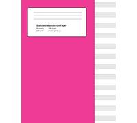 Standard Manuscript Paper: Plastic Pink, Blank Sheet Music Notebook