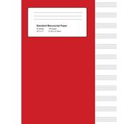 Standard Manuscript Paper: Red Cover Blank Sheet Music Notebook