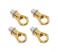 Standard Metric Threaded Eye Bolt With Closed Loop For Pendant Light Chandelier And Decor Hanging Solid Metal Hook In Bronze Gold Black Or White Finish Four Pack Household Hardware(Gold - M10)