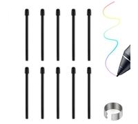 Standard Pen Nibs for WACOM, 10 Pcs Black Replacement Refill Pen Tips for Wacom Intuos Pro,Wacom IMobileStudio Pro,Wacom Cintiq Pro,Wacom Citiq16 (with Removal Ring)