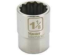 Standard Plumbing Supply 351452 APEX TOOL GROUP-Asia Master Mechanic 3/4" Drive 12 Point Socket, 1-1/8"