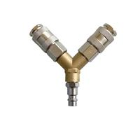 Standard Pneumatic Manifold Splitter Coupler 2-3 Way Compressed air Distributor Quick Connector(Y Shape 2 Ways)