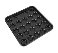 Standard Pool Ball Tray, Black Plastic Pool Ball Carrying Tray, Billiard Balls Storage Rack Holds 22 Billiards Snooker Balls Table Storage Case Supplies for Billiard Table for Game Rooms