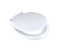 Standard Round Toilet Seat & Cover Stainless 130-160mm Hinge - White