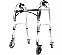 Standard s Family for The Elderly,Multifunctional Folding Walking Stick Chair with handbrake,Indoor Walking aid e,Universal Wheel Can Bear 180kg