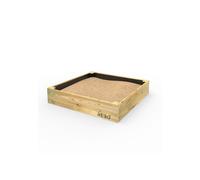 Rebo Wooden Sandpit Ball Pool Square Frame Sandbox 120Cm X 120Cm