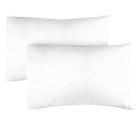 Standard Size Pillow Cases Set of 2 - Extra Soft Pillowcases - 50cm x 75cm - Breathable & Cooling Pillow Cases 2 Pack - Luxury Pillow Covers - Machine Washable - Pillow Protectors 2 Piece Set (White)