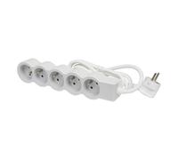 Standard Socket 5x2P With Grounding 3m Cord White-Gray (European Socket) - 049492 [10 Pieces]