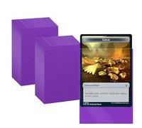 Standard Soft Card Sleeves, 66 x 91mm Clear Frosted Trading Card Sleeves, Standard Card Sleeves for Trading Card, Magic, MTG, Sports Cards, Game Cards (100 Pruple)