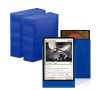 Standard Soft Card Sleeves, 66 x 91mm Clear Frosted Trading Card Sleeves, Standard Card Sleeves for Trading Card, Magic, MTG, Sports Cards, Game Cards (100 Blue)