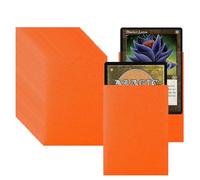 Standard Soft Sleeves, 66 x 91mm Clear Frosted Trading Card Sleeves for Magic, MTG, Sports Cards, Game Cards (100 Orange)
