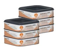 Standard Square Refills Disposal Bags Refill Compatible with Diaper Genie Compact, Classic and Select Pails, Hold Up to 270 Newborn-Sized Diapers Per Refill, 6 Pack