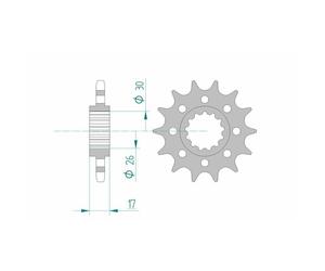 Standard Steel Pinion 20615-Step 525 For Motorcycle Parts Accessories
