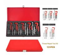 Standard Thread Repair Kit, Helicoil Thread Inserts, Tap And Drill Bit Set For M5 M6 M8 M10 M12, 131 Pcs