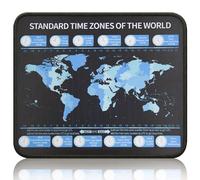 Standard Time Zones of the World Mouse Pad, Non-Slip Smooth Surface HD Printed World Time Zone Map Desk Mat, Premium Mousepad for Global Business, Gift for Remote Teams Travelers
