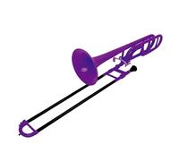 Standard Trombone B Flat Plastic Tenor Trombone Brass Instrument For Beginners Graded Exams And Professional Performance(Purple)