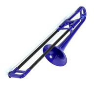 Standard Trombone Mini Plastic Trombone Brass Instrument Alto E Flat Tune For Beginners To Play At The Exam(Blue)