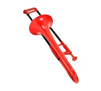Standard Trombone Mini Plastic Trombone Brass Instrument Alto E Flat Tune For Beginners To Play At The Exam(Red)