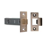 Standard Tubular Latch Durable Steel Mortice Door Latch for Internal Timber Doors Lever Handle Applications (Florentine Bronze, 64mm)