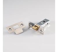 Standard Tubular Latch Durable Steel Mortice Door Latch for Internal Timber Doors Lever Handle Applications (Nickel Plate, 76mm)