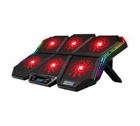 (Standard Version) Cooling Pads with Gaming RGB Laptop Cooler For 12-17 inch Led Screen Notebook Cooler Stand Six Fan 2 USB Ports