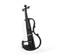 Standard Violin 4/4 Violin Fiddle Solid Wood Electric Silent(Black)