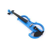 Standard Violin 4/4 Violin Fiddle Solid Wood Electric Silent(Blue)