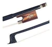 Standard Violin Bow Carbon Fiber Bow 4/4 Fiddle Bow Silver Silk Braided Carbon Fiber Bow Ox Horn Frog Natural Horsehair Fast Response violin bow